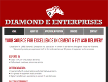 Tablet Screenshot of diamondeenterprises.com